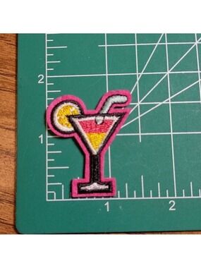 2/$10 Mini Colorful Cocktail Glass Patch